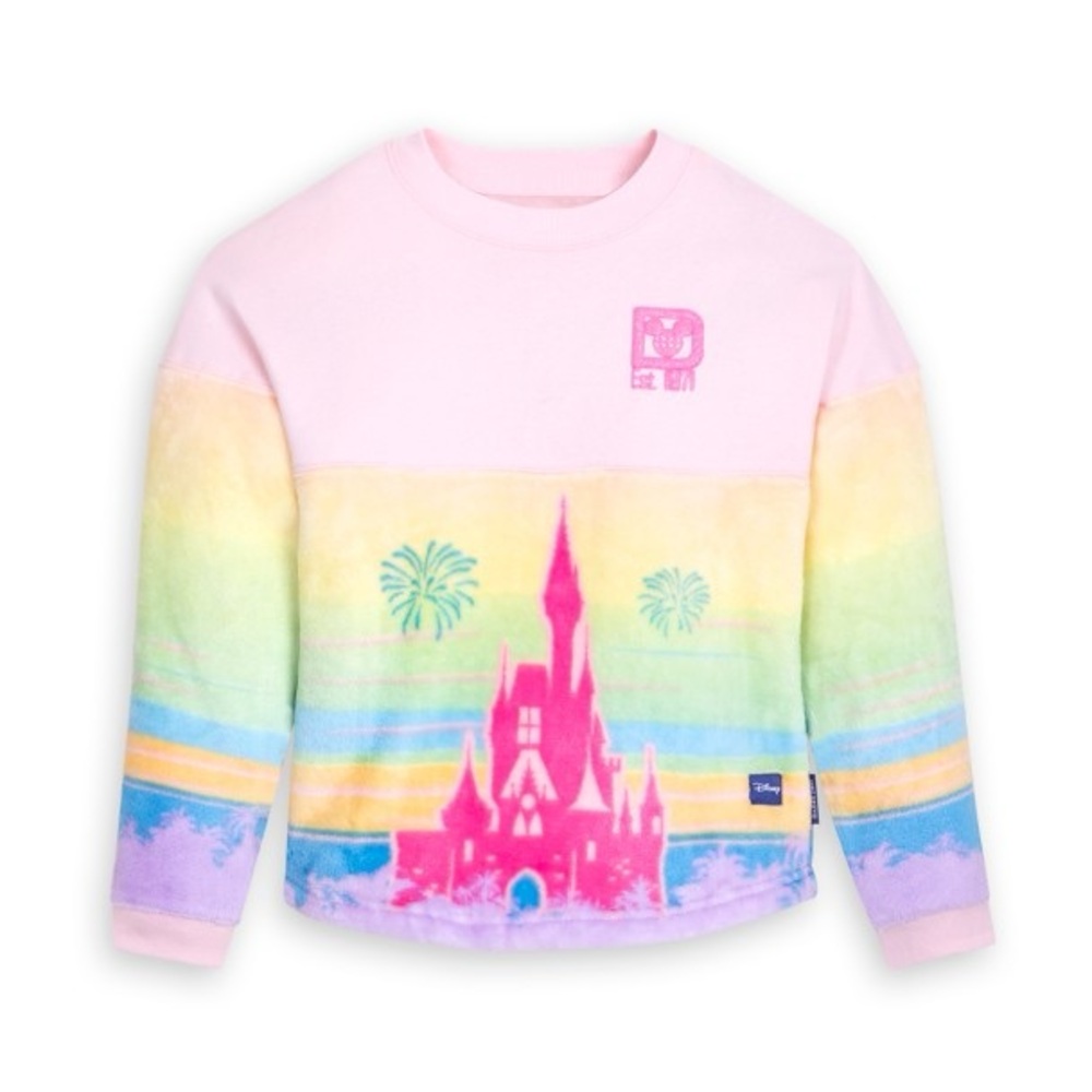 Disney Pink and Rainbow Castle Sweatshirt Spirit Jersey